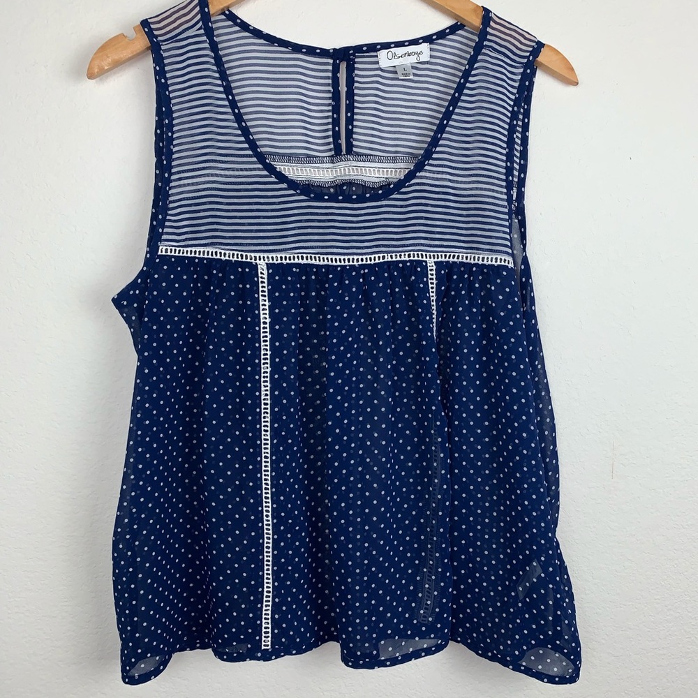Sheer Polkadot Tank